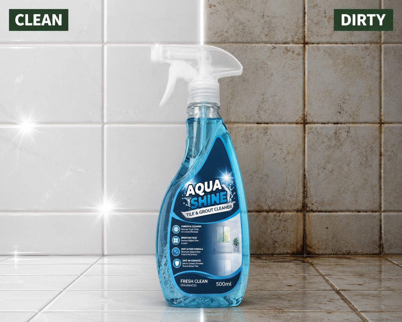 Aqua Shine Tile & Grout Cleaner – Before & After